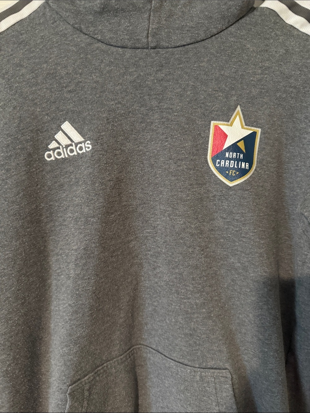 adidas Gray North Carolina FC Soccer Pullover - Picture 2 of 7